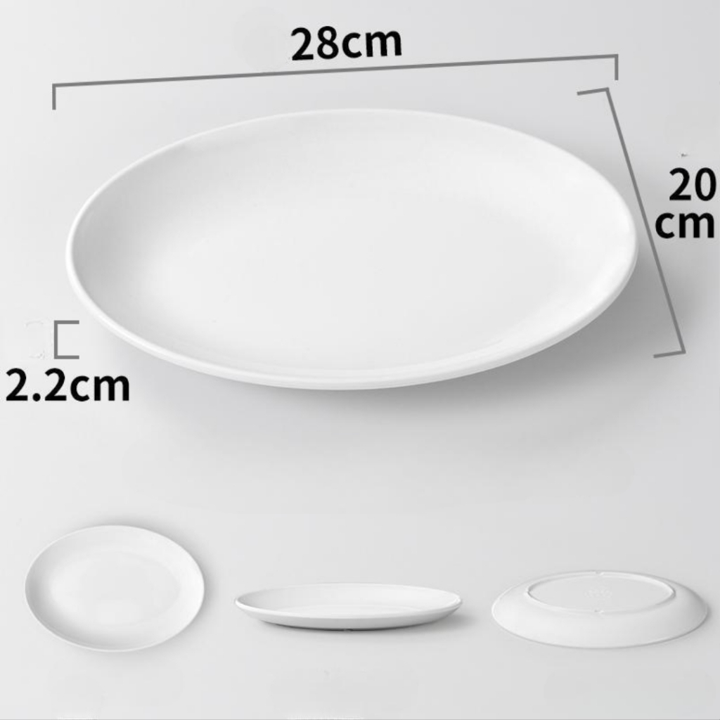 Đĩa Soài Trắng Phíp Melamine A5 7111