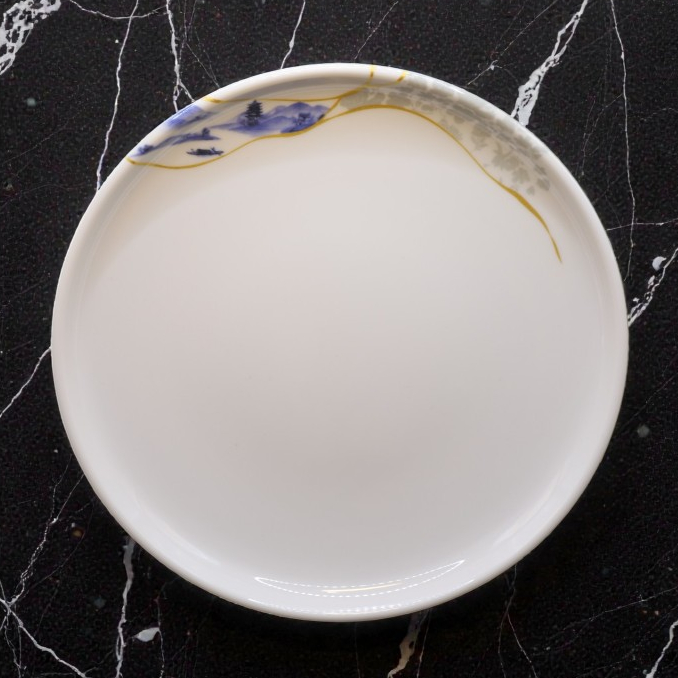 Đĩa Tròn Hoa Phương Đông Melamine A8 Cao Cấp 320-9.5