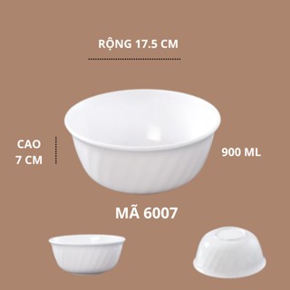 Bát Loe Trắng Cao Cấp Melamine A5 6007