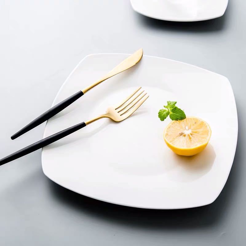 Đĩa Vuông Bo Phíp Trắng Cao Cấp Melamine A5 868-8