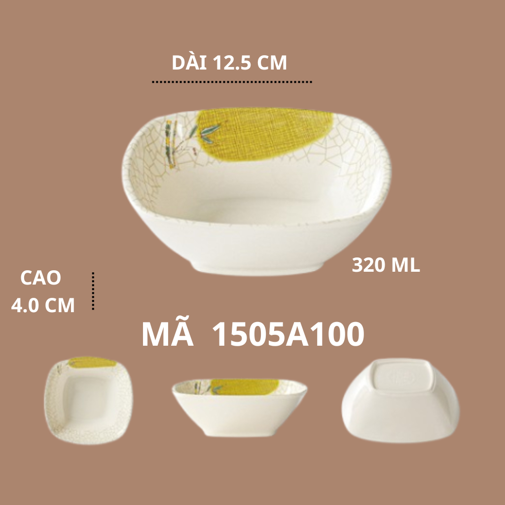 Bát Soup / Bát Ăn Chè Phíp Hoạ Tiết Lá Tre Phong Cách Truyền Thống Nhật Bản 1505A100