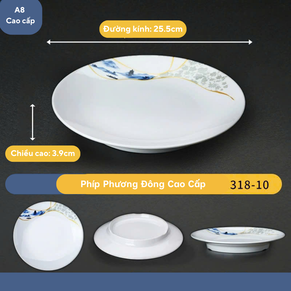 Đĩa Hoa Sâu Lòng Phương Đông Melamine 318-10