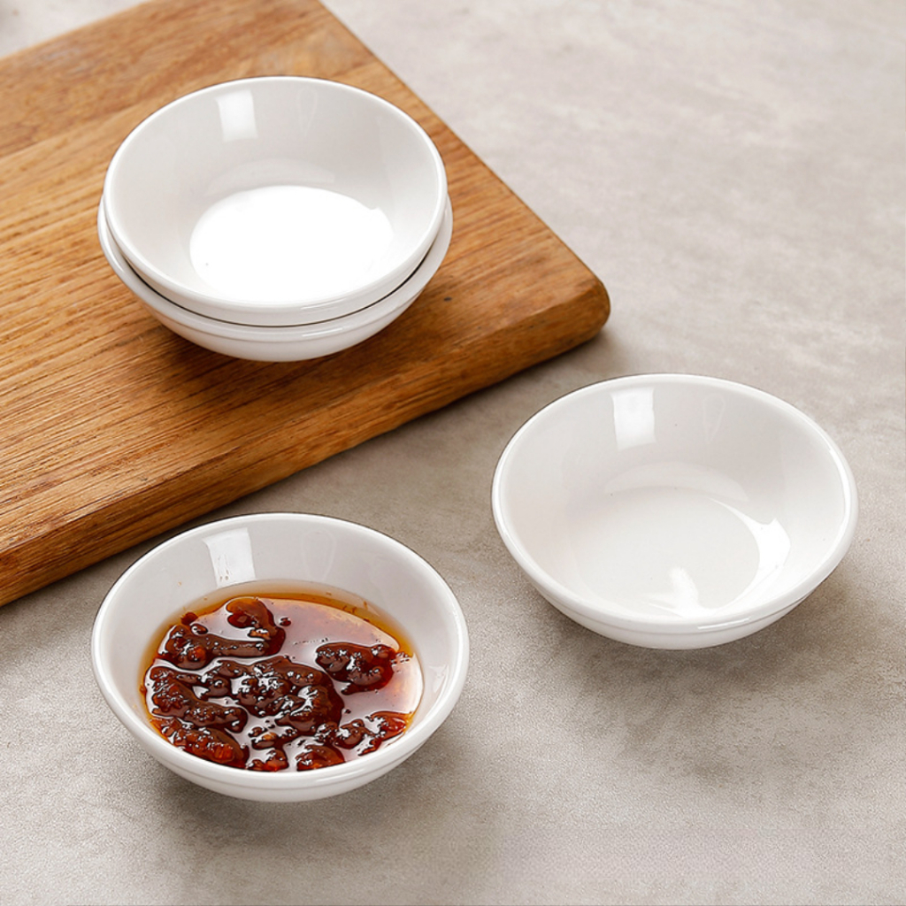Bát Chấm Tròn Phíp Trắng Cao Cấp Melamine A5 528