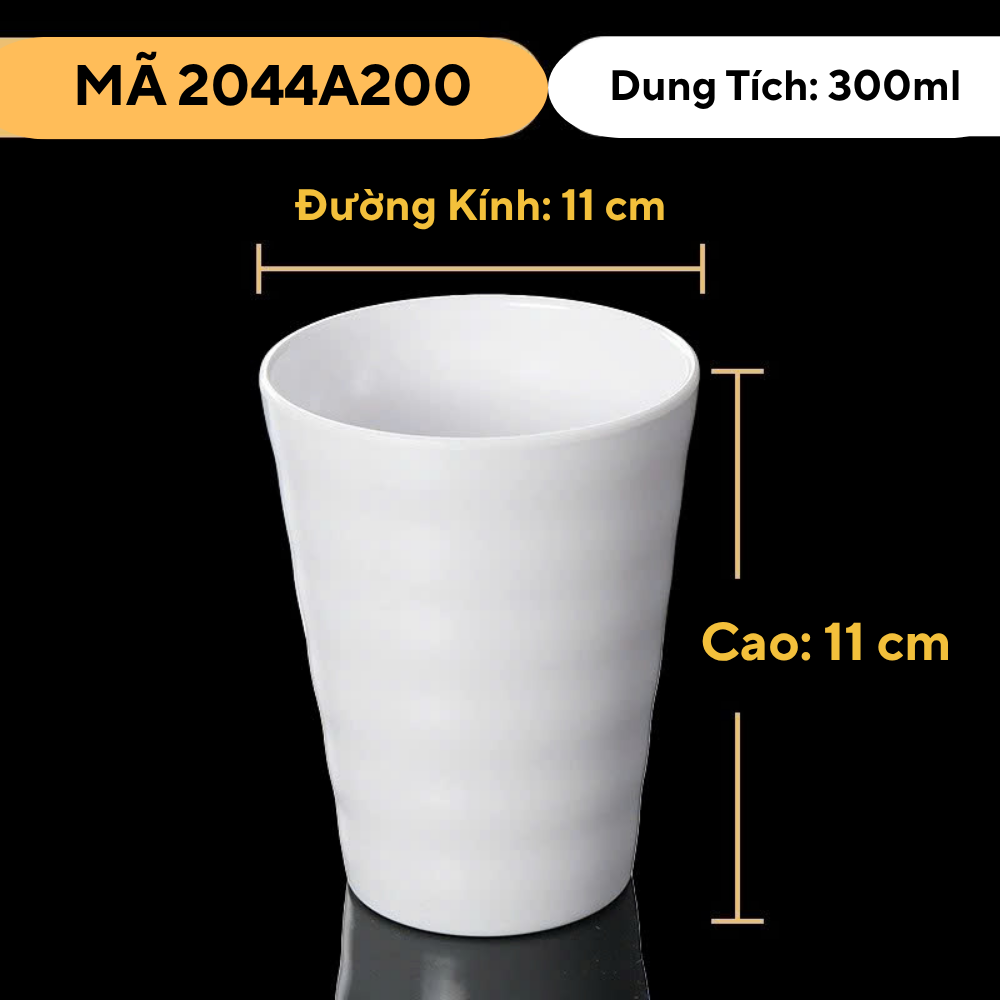 Cốc Phíp Trắng Cao Cấp Melamine A5 2044A200