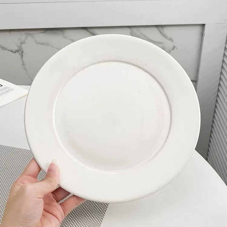 Đĩa Tròn Sâu Trắng Cao Cấp Melamine A5 P1010