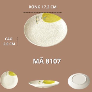 Đĩa Tròn Phíp Lá Tre Phong Cách Nhật Bản 8107