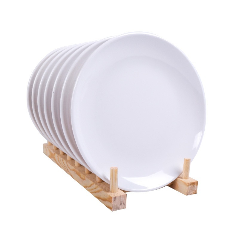Đĩa Tròn Cạn Phíp Melamine A5 Trắng Cao Cấp 8108
