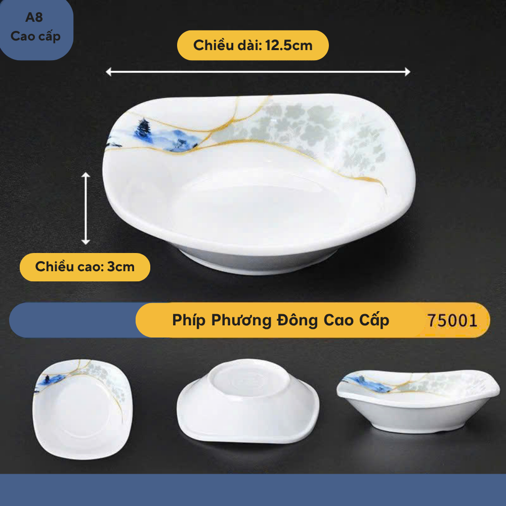 Bát Ăn Chè / Bát Chấm Hoa Phương Đông Melamine Cao Cấp 75001