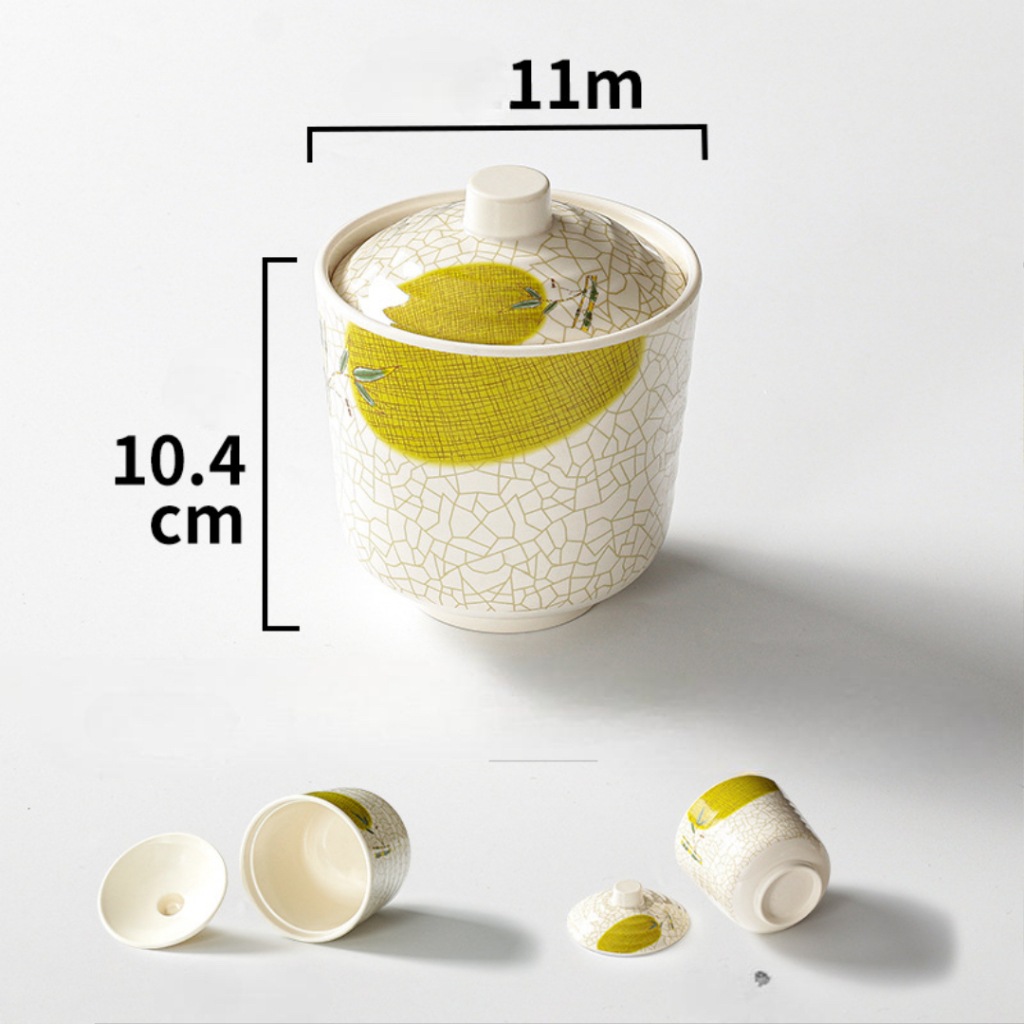 Tô Lớn Phíp 700ML Họa Tiết Lá Tre Phong Cách Nhật Bản 8402