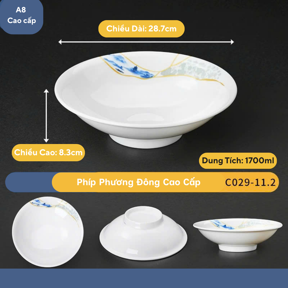 Đĩa Bồng Hoa Quả Cao Phương Đông Melamine Cao Cấp C029-11.2