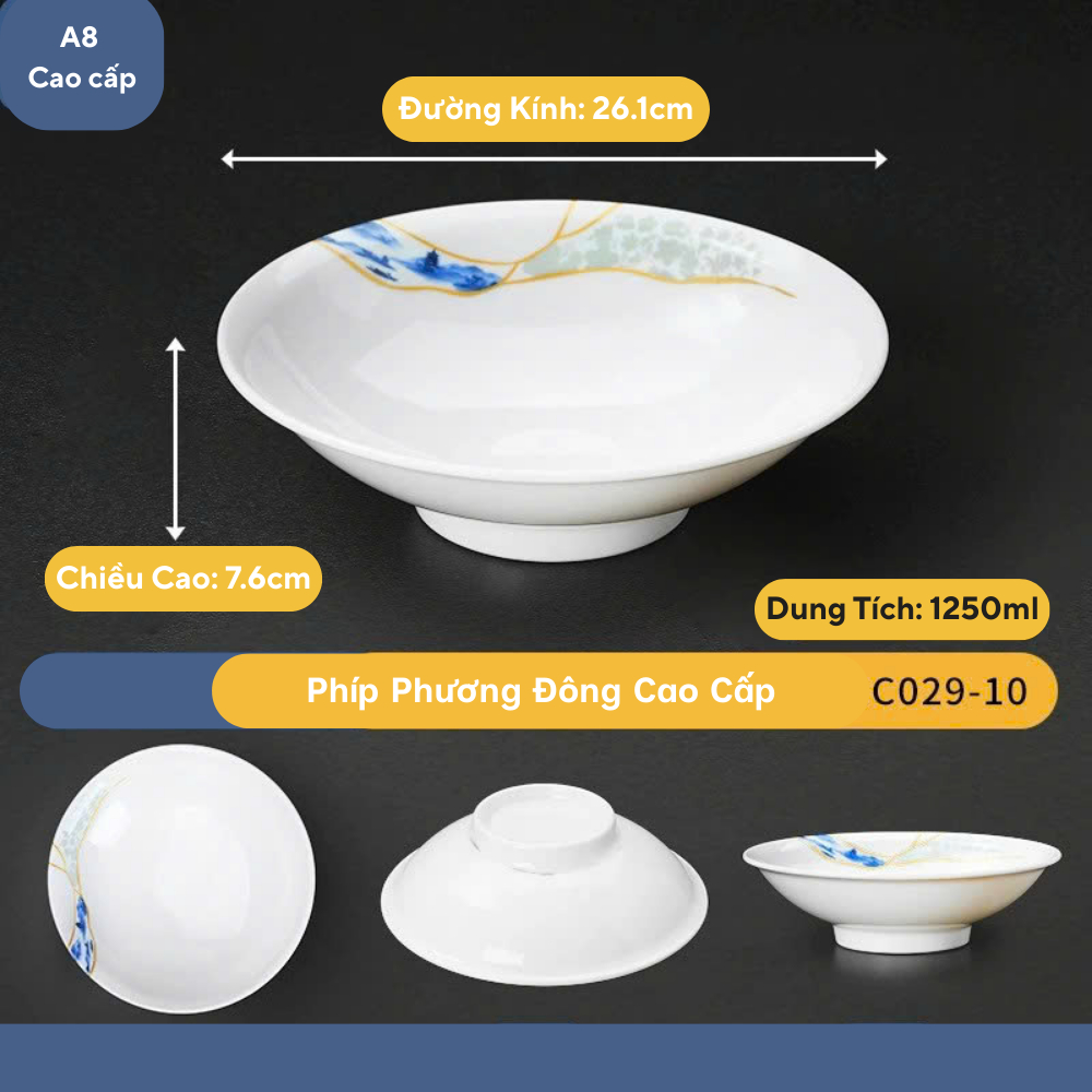 Đĩa Bồng Hoa Quả Cao Phương Đông Melamine Cao Cấp C029-10