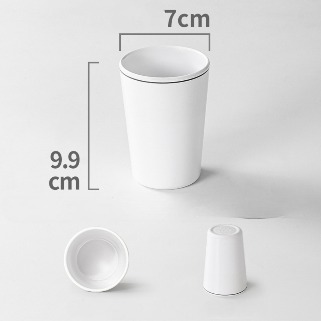 Cốc Phíp Melamine Trắng Viền Đen Phong Cách Bắc Âu 5207