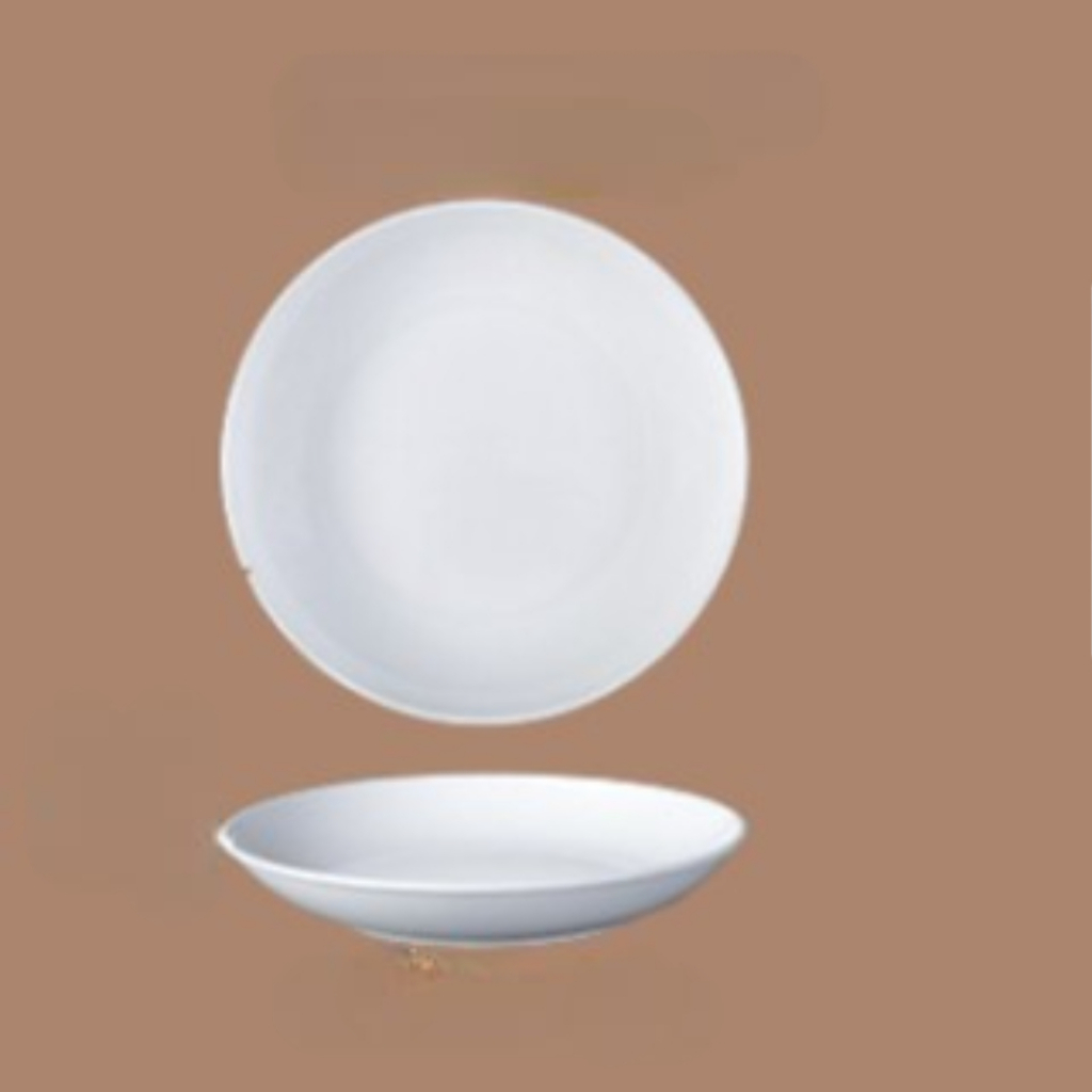 Đĩa Tròn Sâu Phíp Trắng Cao Cấp Melamine A5 226-9.5