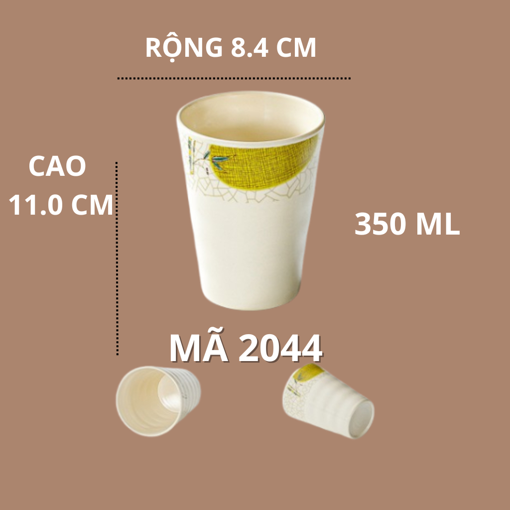 Cốc Phíp Hoạ Tiết Lá Tre Phong Cách Truyền Thống Nhật Bản 2044A200
