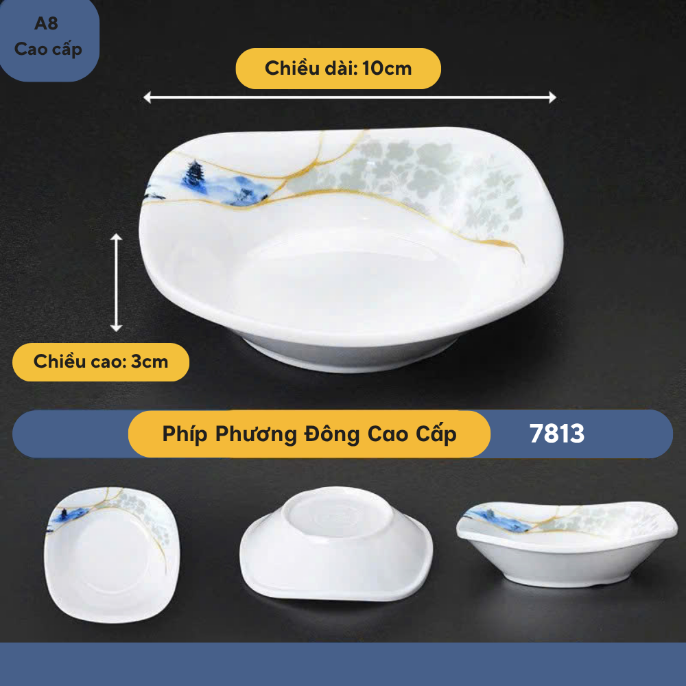Bát Ăn Chè / Bát Chấm Hoa Phương Đông Melamine Cao Cấp 7813