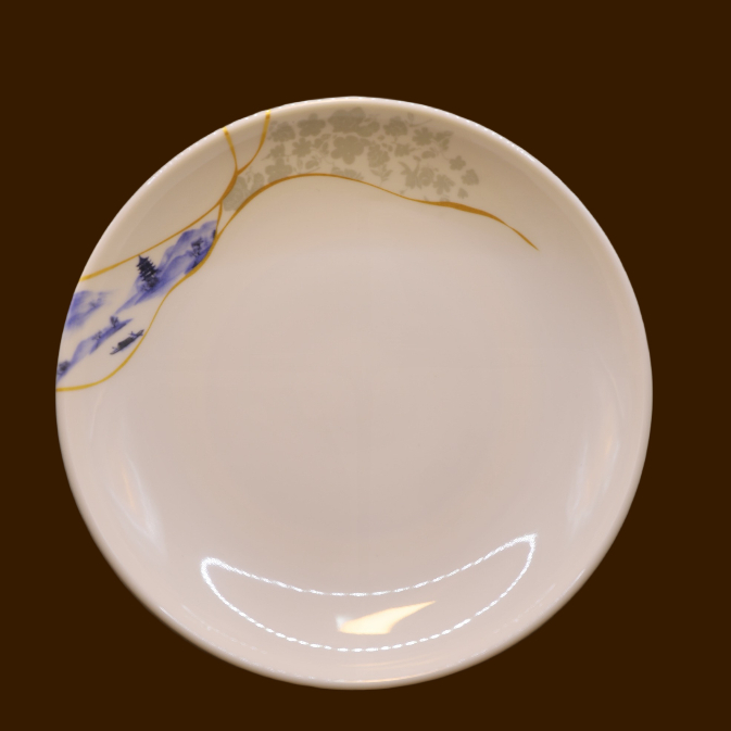 Đĩa Hoa Phương Đông Melamine Cao Cấp 608-11.5