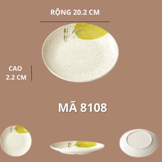 Đĩa Tròn Phíp Lá Tre Phong Cách Nhật Bản 8108