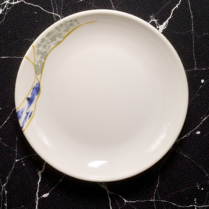 Đĩa Tròn Đế Cao Hoa Phương Đông Melamine Cao Cấp 324-10