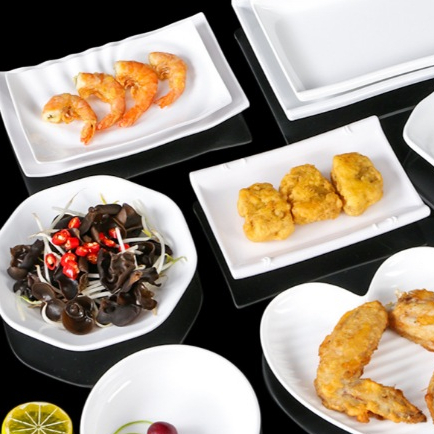 Đĩa Chữ Nhật Phíp Trắng Cao Cấp Melamine A5 3328