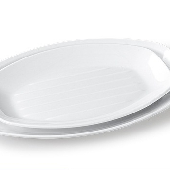 Đĩa Soài Cạnh Phíp Trắng Cao Cấp Melamine A5 2327