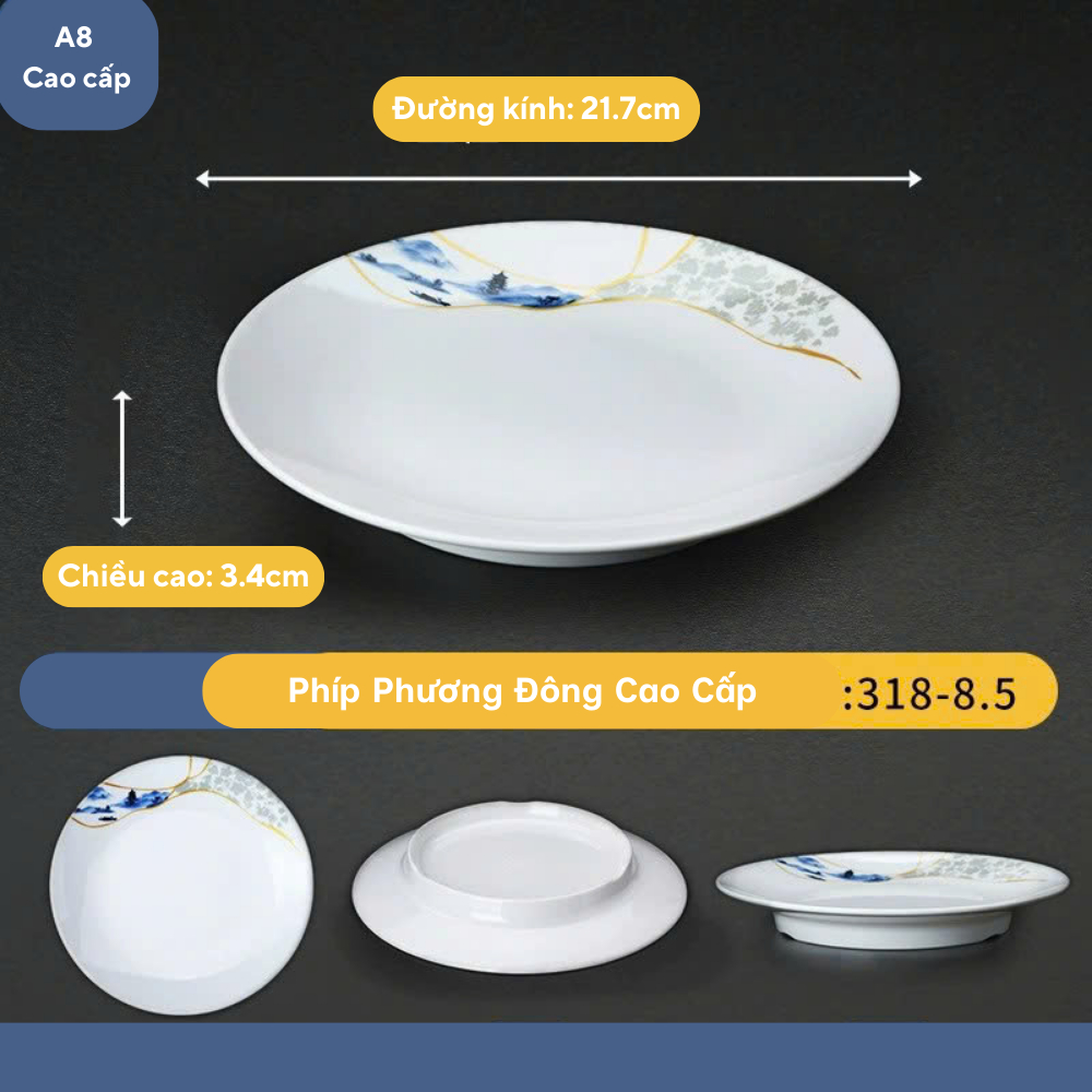 Đĩa Hoa Sâu Lòng Phương Đông Melamine 318-8.5
