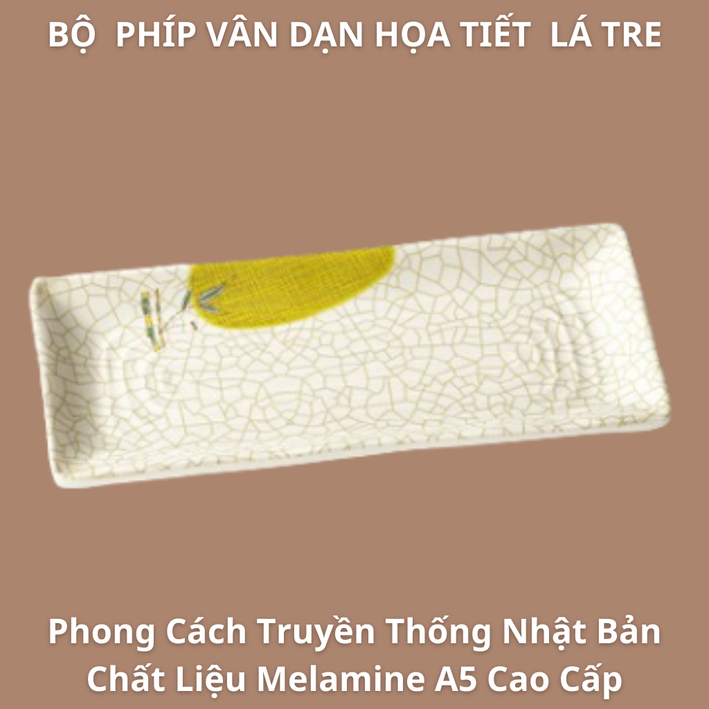 Khay Phíp Dài Hoạ Tiết Lá Tre Phong Cách Nhật Bản 777000