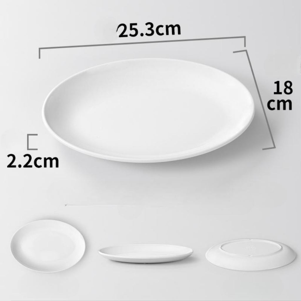 Đĩa Soài Trắng Phíp Melamine A5 7110