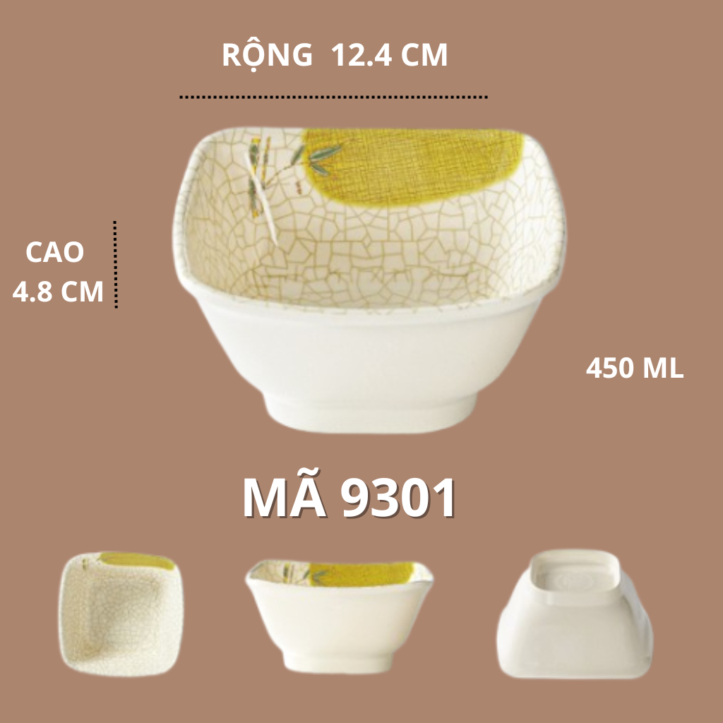 Bát Soup / Bát Ăn Chè Phíp Hoạ Tiết Lá Tre Phong Cách Truyền Thống Nhật Bản 9301