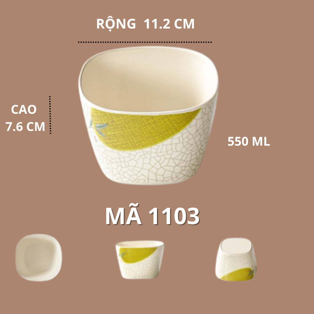 Âu Vuông Phíp Hoạ Tiết Lá Tre Phong Cách Truyền Thống Nhật Bản 1103