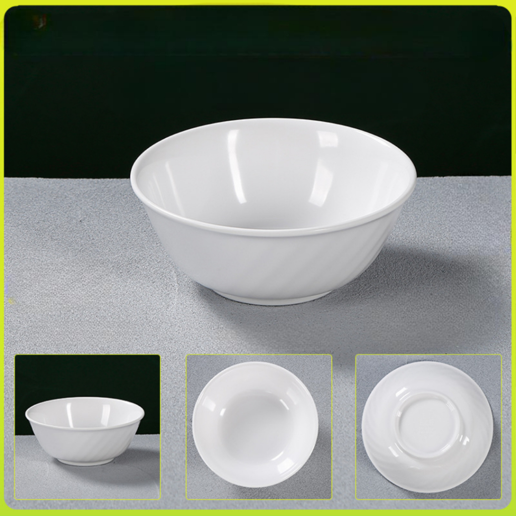 Bát Loe Trắng Cao Cấp Melamine A5 6007
