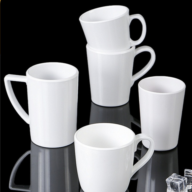 Cốc Phíp Trắng Cao Cấp Melamine A5 D5002