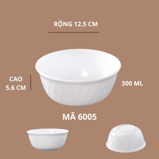 Bát Loe Trắng Cao Cấp Melamine A5 6005