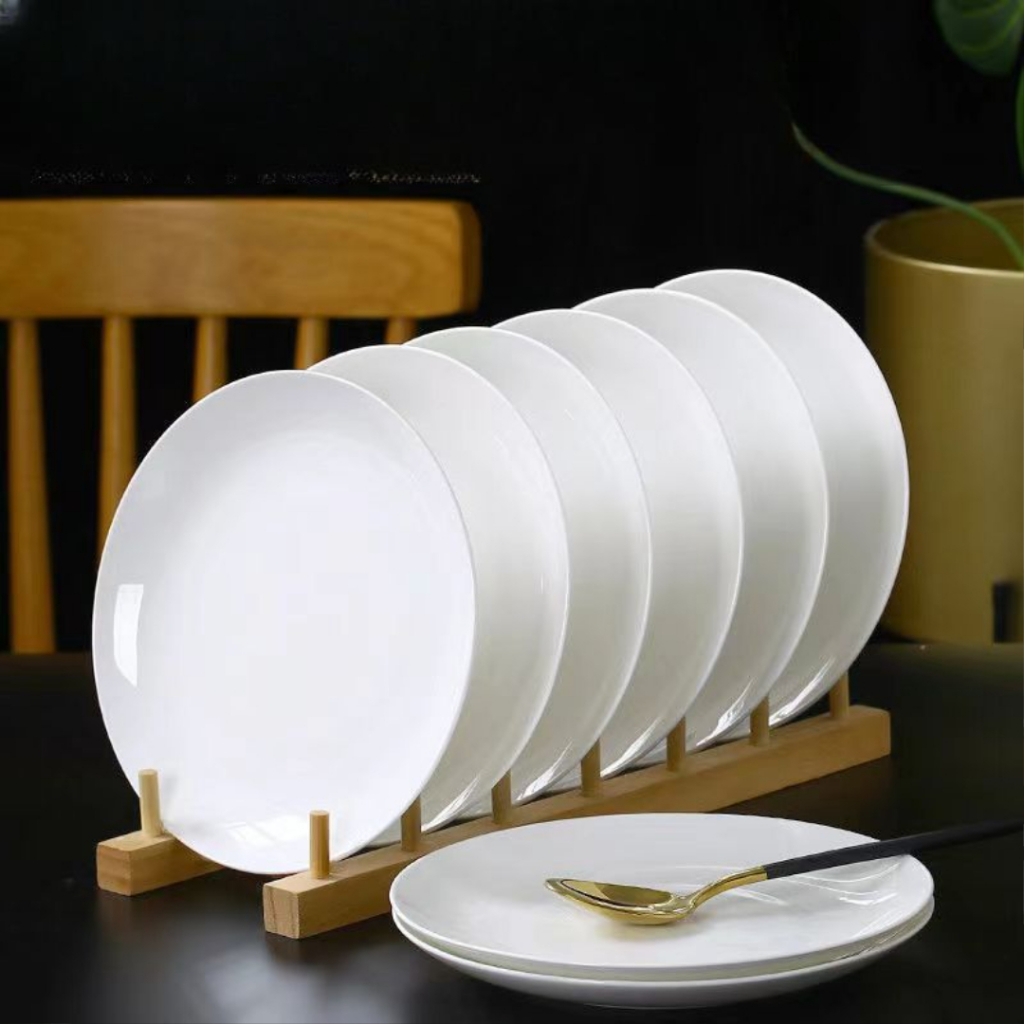 Đĩa Tròn Sâu Phíp Trắng Cao Cấp Melamine A5 226-9.5