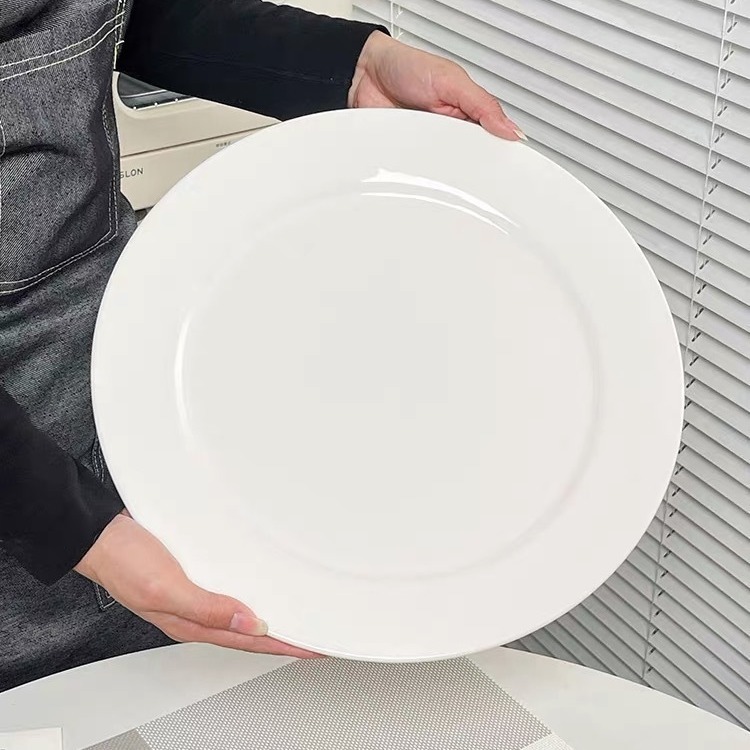 Đĩa Tròn Sâu Trắng Cao Cấp Melamine A5 P1011