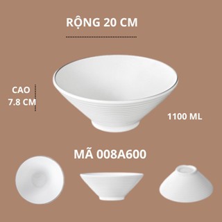 Tô Mỳ LB Phíp Trắng Viền Đen Phong Cách Bắc Âu Melamine A5 LB008A600