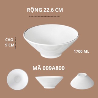 Tô Mỳ LB Phíp Trắng Viền Đen Phong Cách Bắc Âu Melamine A5 LB009A800