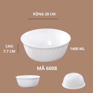 Bát Loe Trắng Cao Cấp Melamine A5 6008