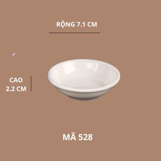 Bát Chấm Tròn Phíp Trắng Cao Cấp Melamine A5 528